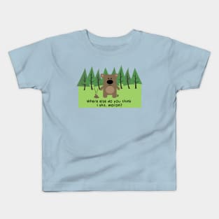 BEAR SHIT IN WOODS Kids T-Shirt